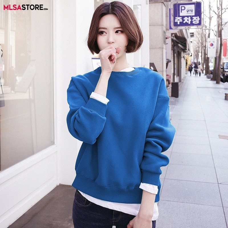 2024 Brand Women's No Cap Sweatshirts Stitching White Suit Round-necked Pullover for Female No Cap Casual Sweatshirt